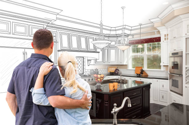 Custom kitchen cabinets installed in a Frenchtown home